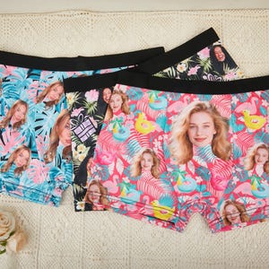 Roupa íntima personalizada para homens, roupa íntima com foto, boxers com estampa facial, boxers personalizados, presentes para o Dia dos Namorados, boxers personalizados com foto