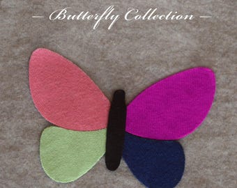 Custom Butterfly Elbow Patches 100% Cashmere Sew On Sweater Repair Handmade Knit Mending Patches - Butterfly Collection