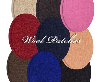 Wool Elbow Patches for Sweaters: Sew-on Repair Appliques (Pair)