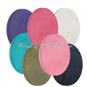 Wool & Cashmere Elbow Patches: Sew-on Sweater Repair (Pair)