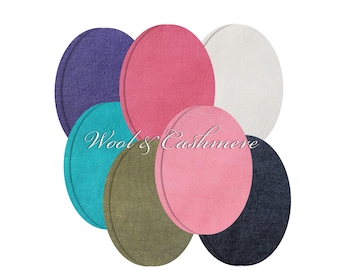 Wool & Cashmere Elbow Patches: Sew-on Sweater Repair (Pair)