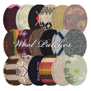 Toppe di lana per gomiti: riparazione di maglioni lavorati a maglia, coppia da cucire