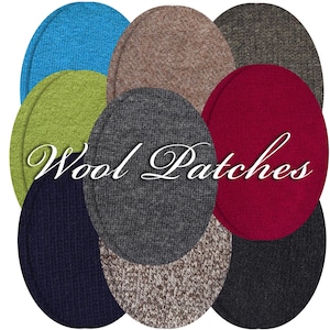 Wolle Ovale Ellenbogen-Patches: Strickpullover Reparatur - (Paar) zum annähen