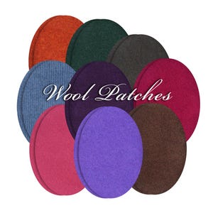 Toppe ovali in lana per gomiti: riparazione di maglioni in cashmere da cucire (coppia)