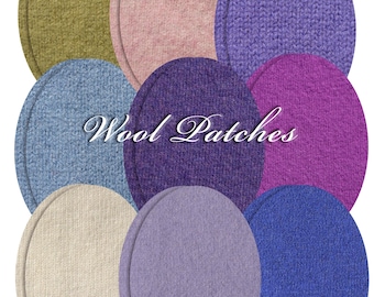 Wool Elbow Patches: Knit Sweater Repair, Sew-on Pair