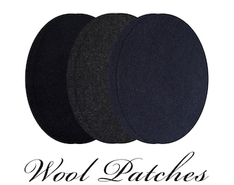 Wool Oval Elbow Patches: Sew-on Sweater Repair