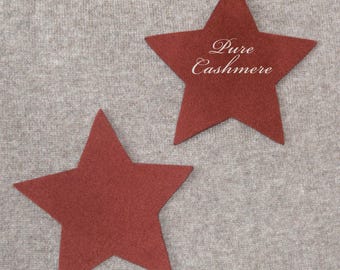 Elleboogpatches Stars Pure Cashmere - opnaaien en opstrijken - Truienreparatie