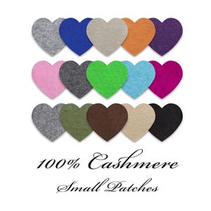 Cashmere Heart Applique: Sew On Patch, Sweater Repair - Repair Holes - Worn elbows - One piece
