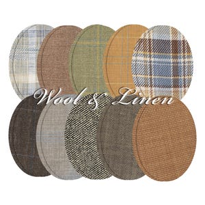 Parches de codo de lana y lino: para coser y reparar suéteres (par)