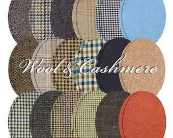Wool & Cashmere Elbow Patches: Sew-on Cashmere Sweater Repair (Pair)