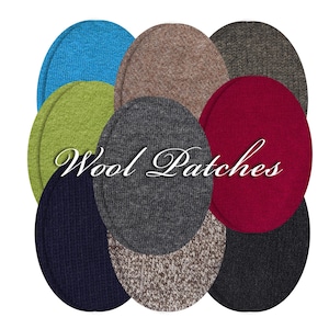 ウールオーバルエルボーパッチ：ニットカシミアセーター修理 - （ペア）縫い付け