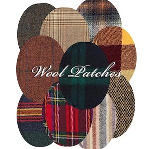 Łatki na łokcie z wełny: do naszycia na sweter/sweter kaszmirowy (para)