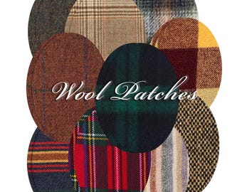 Wool Elbow Patches: Sew-on Cashmere Sweater/Jumper Repair (Pair)