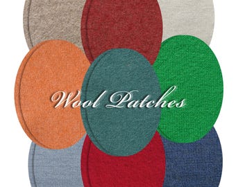 Wool Elbow Patches - Sew-on - Knit Patches - Repair Cashmere Sweater - Pair