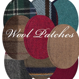 Wollen elleboogpatches: truireparatie, pied-de-poule en ruitjes (paar)