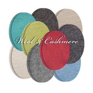 Wool & Cashmere Elbow Patches: Sew-on Knit Cashmere Sweater Repair (Pair)