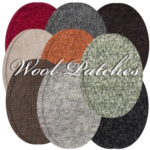 Wollen ovale elleboogpatches: reparatie gebreide trui, aannaaipaar