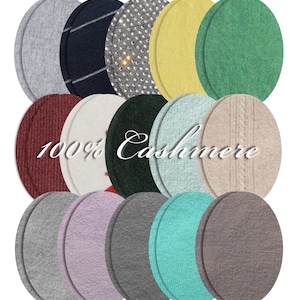 Parches de codo 100% cachemir | Reparación de suéteres | Parches de punto | Para coser | 2 unidades | Reparar agujeros