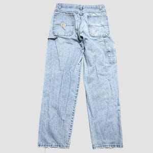 VTG Wrangler Carpenter Jeans Mens 32x34 Baggy Distressed Nice Fade Skater Y2K image 3