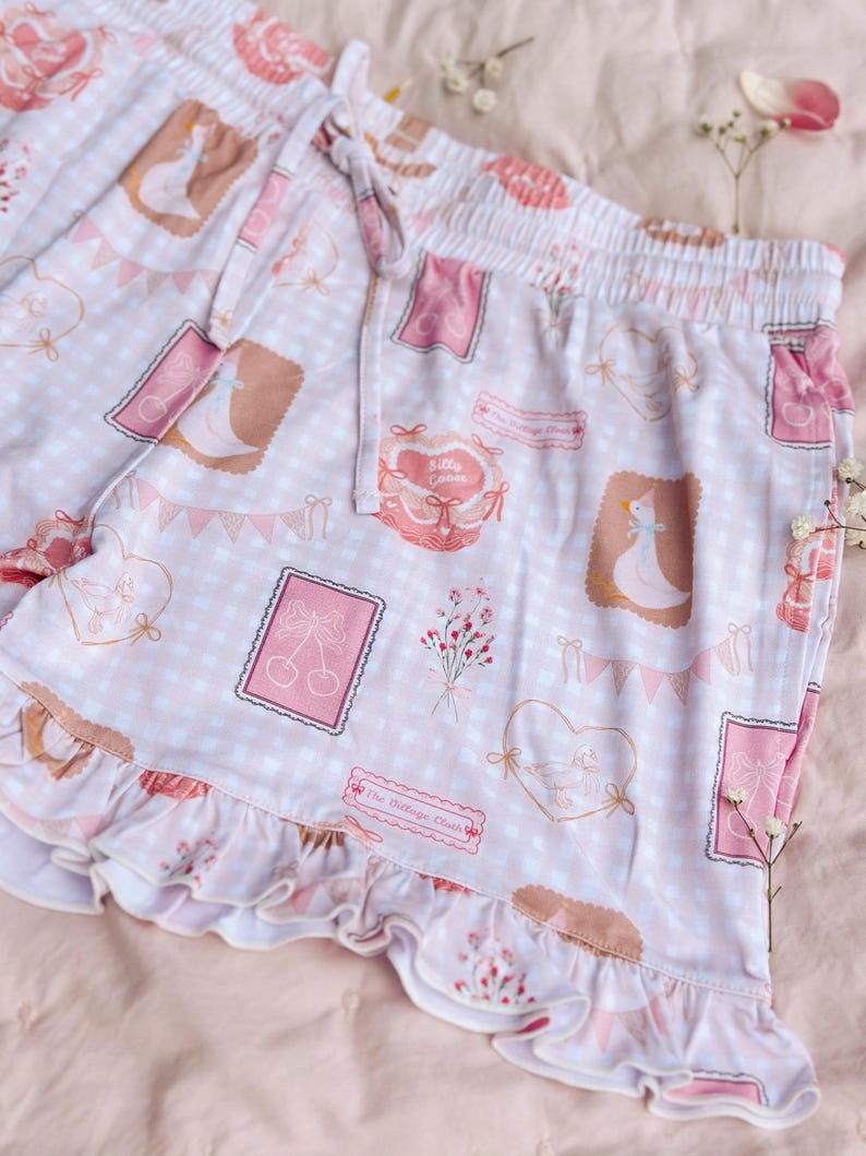 Conjunto de pijama de bambú para adultos Silly Goose - Pijama femenino de bambú con botones - Pijama a juego imagen 6