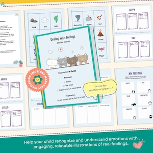 Hoja de trabajo de sentimientos para niños / Tabla de emociones (PDF) / Rincón de la calma imprimible / Herramienta SEL / Actividad de regulación emocional