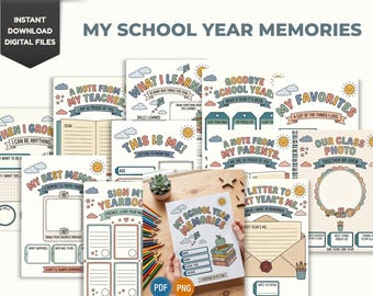 End of School Year Memory Book Printable | Kids Keepsake Journal | Last Day of School Activity | Yearbook Alternative PDF