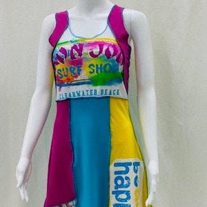 Summer Racerback dress made from collectible shirts image 5