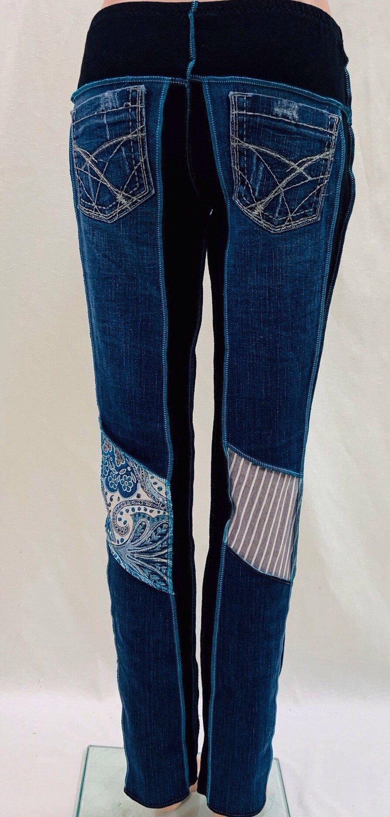 Tapestry and Lace Jeans by Kim Styles Etsy