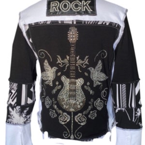White denim rock jacket