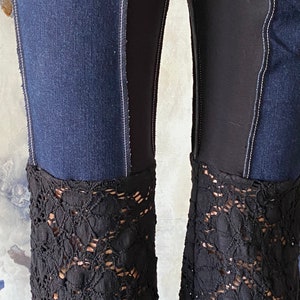 Twiggy Crochet/Lace Bell Bottom Jeans image 4