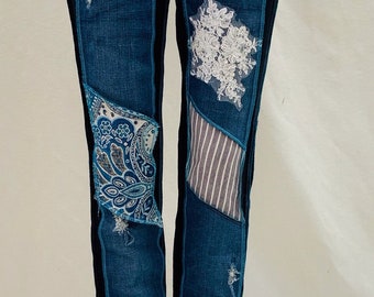 Tapestry and Lace Jeans by Kim Styles
