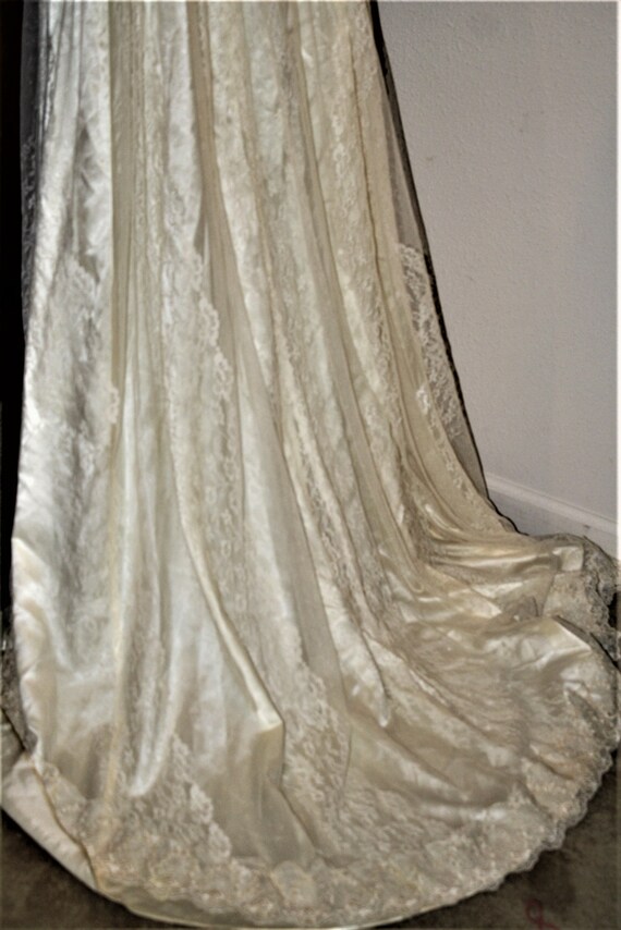 Vintage Boho Prairie Wedding Dress Ivory Train sm… - image 4