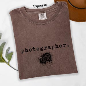 Comfort Colors® Photographer Shirt,Gift For Photographer Gifts,Camera Shirt,Photography Lover Tee,Photography T Shirt,Vintage Camera Shirt