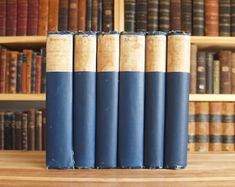 The Waverly Novels of Sir Walter Scott - six antique matched volumes from 1892 - Free US Shipping