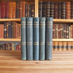 The Works of Wilkie Collins - four antique matched volumes from the late 1800s - Free US Shipping