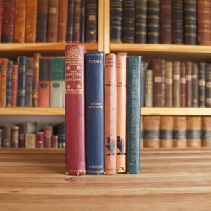Five antique classic literature books in decorative bindings - Free US Shipping