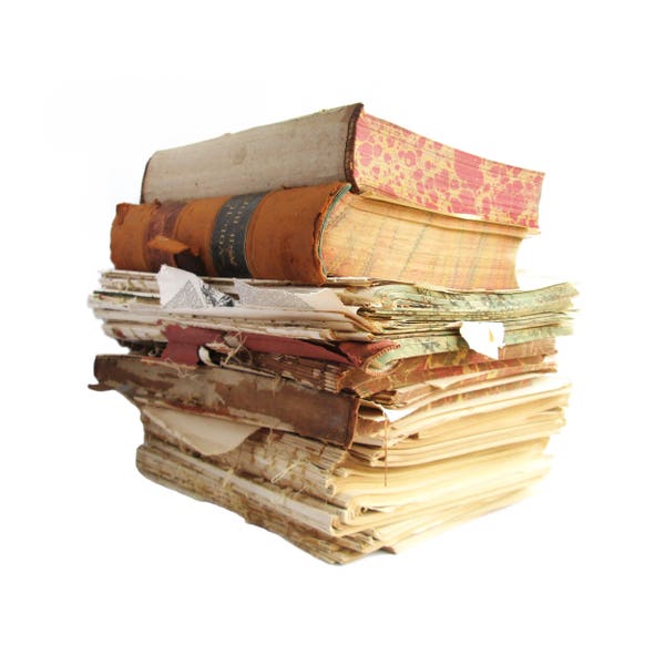 Bulk lots of antique paper saved from disbound books - Free US Shipping