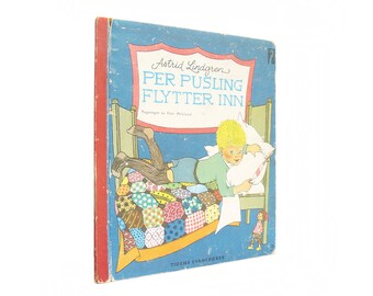 Per Pusling Flytter Inn - vintage Astrid Lindgren children's book from 1960 - Free US Shipping