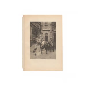 The Stirrup Cup - vintage Girardet print from antiquarian 1896 book