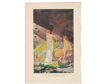 Illustratie door Thomas Mackenzie uit de roman &#39;Crock of Gold&#39; uit 1926 - gratis verzending in de VS