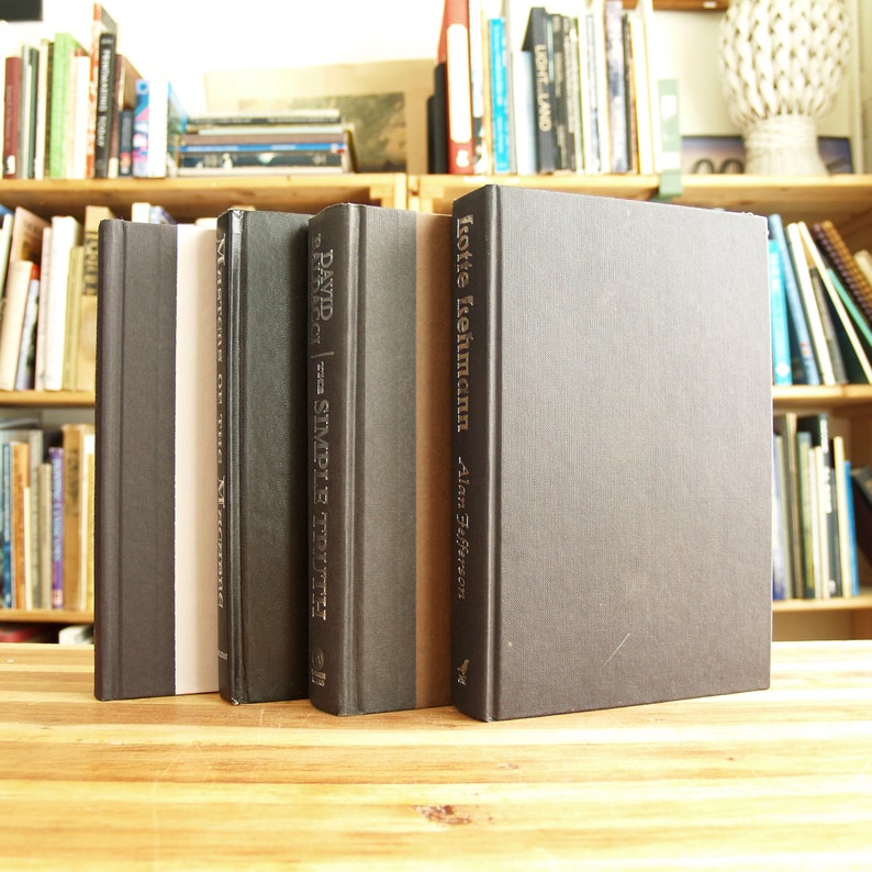 May include: Four hardback books with black covers and white text titles. The titles are "Moments in the Making", "David  the Simple Truth", "Lotte Lehmann", and "Alan  Jeffries".