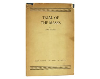 Trial Of The Masks - vintage 1950 hardcover book of poetry signed and inscribed by author - Free US Shipping