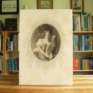 Nora Creina - large antique engraving from disbound 1879 book - Free US Shipping