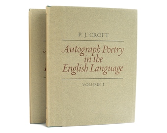 Autograph Poetry in the English Language - unique limited edition anthology of poetry manuscripts - Free US Shipping