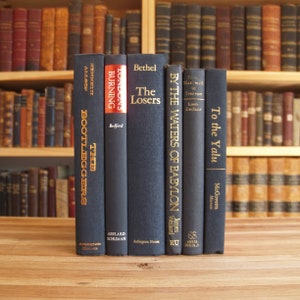 Collection of six vintage history books with black bindings - Free US Shipping