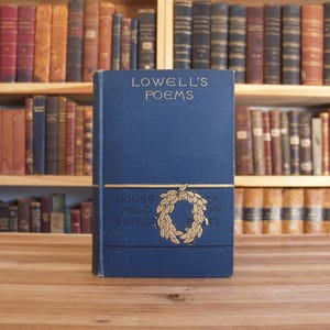 Poetical Works of James Russell Lowell - antique collection of poetry from 1885 - Free US Shipping