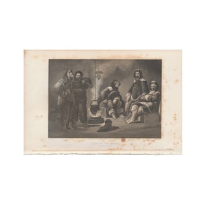 Life In The Brig - antique engraving from disbound 1856 book on arctic exploration - Free US Shipping