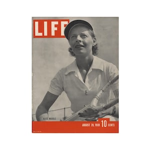 Life Magazine - August 28, 1939 - Alice Marble cover, WWII, great vintage advertising - Free US Shipping