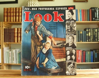 Vintage 1938 copy of Look Magazine - Hollywood, World War II and vintage advertisements - Free US Shipping