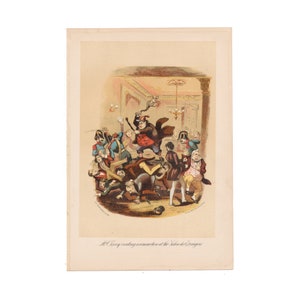 Antique Phiz chromo-lithograph from &quot;The Templeogue Lever&quot; from 1882- Free US Shipping